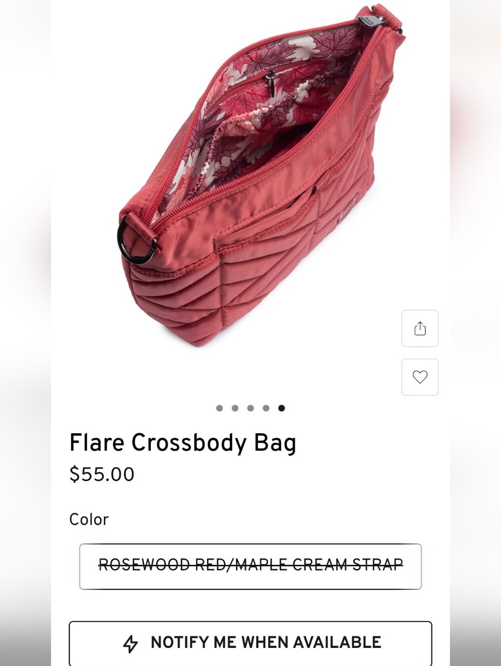 $75 Retail Lug Set In Rosewood Red: EUC Flare Crossbody & Matching Metro Wallet